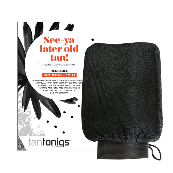 Tantoniqs Tan Prep Remover Mitt - See-ya later old tan!