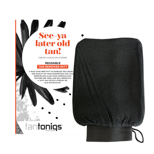 Tantoniqs Tan Prep Remover Mitt - See-ya later old tan!
