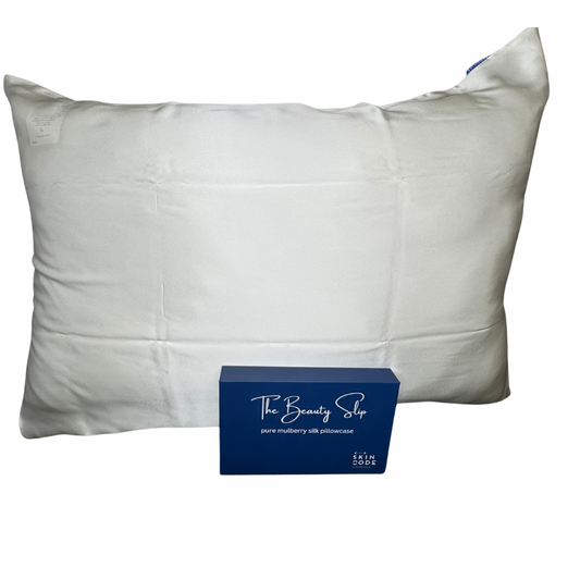 The Beauty Slip Pure Mulberry Silk Pillowcase - White