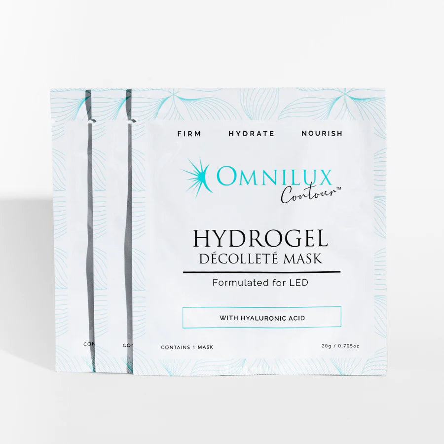 Omnilux Contour Neck & Décolleté LED Mask + Pack x 3 Hydrogel Masks $629