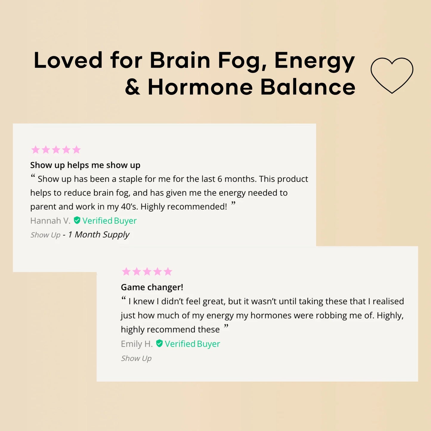 Show Up - Energy Stress, Brain Health & Hormone Balance