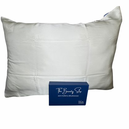 The Beauty Slip Pure Mulberry Silk Pillowcase $99 - White